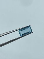 Batu Permata Aquamarine Biru Langit Transparan Alami Bentuk Persegi Panjang 5x10mm, Batu Tengah Cincin, Dari Pemasok India dengan Harga Grosir
