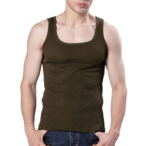 Camiseta sin mangas personalizada para hombre, de algodón transpirable, para fitness, culturismo, estilo casual con bordado. - Product Image 1