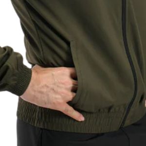 Veste de sport légère, athlétique, pour la course à pied et l'entraînement, coupe-vent zippé, vêtements de sport pour hommes et femmes, fitness en plein air, olive - Product Image 4
