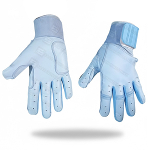Gants d'entraînement de baseball en cuir de vachette 100% véritable conception de manchette longue taille adulte gants de frappeur taux d'usine - Product Image 3