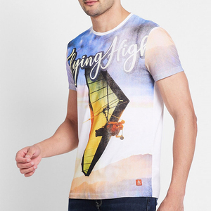 T-shirt décontracté à manches courtes et col rond pour homme, coupe classique, imprimé numérique, 100 % polyester tricoté, respirant, anti-boulochage, séchage rapide - Product Image 5