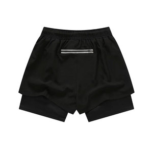 Short athlétique d'entraînement taille haute en nylon personnalisé Compression à séchage rapide Fermeture à la taille élastique Longueur au genou Motards sportifs Solide - Product Image 3