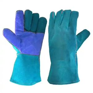 High Protection Industrial Heavy-Duty Cowhide Split Leather Work Gloves Anti-Cut Safety Gloves for Welders Hand <b>Arm</b> Protection - Product Image 2