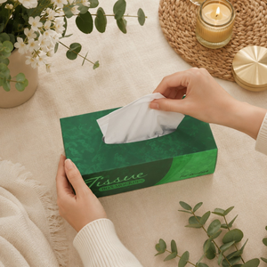 Premium Luxury Soft 2 Ply Facial Tissue Paper <b>Box</b> | Printed Disposable Tissue Packaging <b>Box</b> for Home Office Hotel and Car Use - Product Image 1