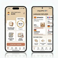 RoyalCraft RC International Enterprise Sprachlern-App für iOS, Android, Linux, Mac, Flutter - Englisch, Spanisch, Deutsch lernen
