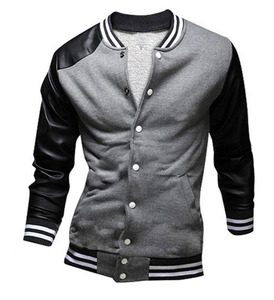 Blouson universitaire homme de haute qualité avec broderie, manches en cuir, personnalisable, style baseball Letterman pour l'hiver - Product Image 6