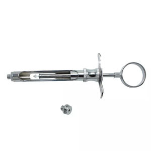 Seringue d'anesthésie manuelle Accuram en acier inoxydable réutilisable, type cartouche, avec poignée moletée argentée, classe A - Product Image 3