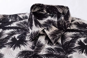 Chemise hawaïenne boutonnée à fleurs tropicales pour hommes, chemises de plage pour hommes, chemises boutonnées à manches courtes, hauts tropicaux d'été - Product Image 5