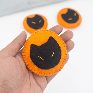 Adorno de Gato de Fieltro y Lana Cosido a Mano, Decoración Colgante de Halloween, Set de Regalo para Niños y Amantes de Mascotas - Product Image 5