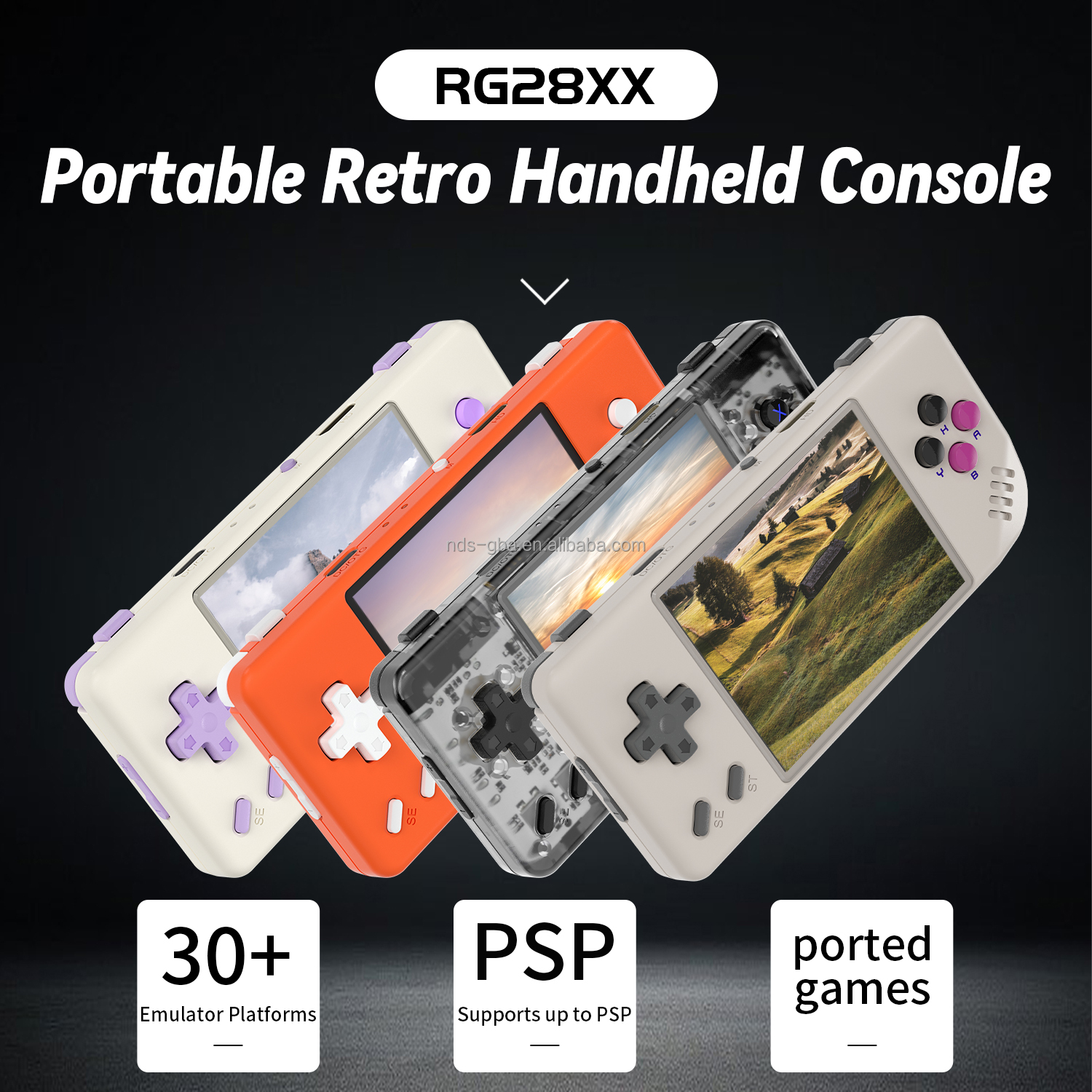 ANBERNIC RG28XX - Retro Game Console with 3100mah Battery