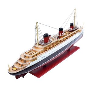 Maqueta de Barco de Madera de Cedro Normandín Hecha a Mano, Decoración de Pared Pintada de Estilo Náutico OMH C003 80Lx29.2Wx11.4H Cm - Product Image 3