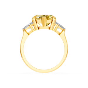 Bague personnalisée en or massif 14K 9K 10K 18K avec diamant jaune de laboratoire 6 carats, certifiée RJC, bijoux fins éthiques, MOQ 3 pièces 10 pièces OEM ODM E201280 - Product Image 2