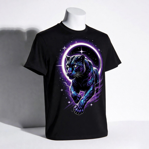 Camiseta Casual de Manga Corta con Cuello Redondo para Hombre, Negra, 100% Algodón, Tejido de Punto, Talla Grande, Transpirable, Ecológica, de Secado Rápido - Product Image 1