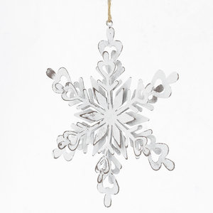 Ornements suspendus en forme de flocons de neige blancs en métal, best-sellers à prix abordable - Product Image 3