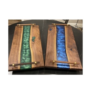 Bandeja de madera y resina epoxi de estilo japonés, de última tendencia, para restaurante, boda, hotel, té, café, almacenamiento de alimentos, la mejor para empacar, a bajo costo. - Product Image 1