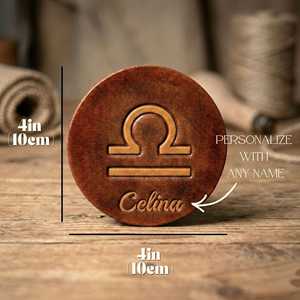 Posavasos de Cuero Genuino de Fábrica Sialkot, Juego de Posavasos Rústicos Cosidos a Mano para Pub y Bar LC-0057 - Product Image 3