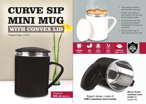 Mug en acier avec poignée, design minimaliste, double paroi, vaisselle pour la maison - Product Image 6