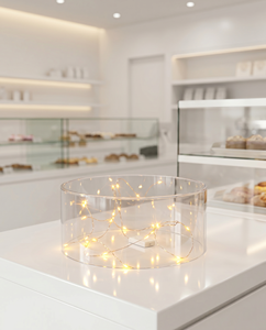 Base Moderna de Plástico para Exhibición de Pasteles con Luz LED, Multifuncional, Brillante, Elegante, Iluminada, para Presentación de Postres y Eventos - Product Image 1
