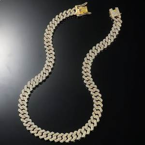 Women’s Statement Iced Out Diamond Cuban Link <b>Chain</b> Hip Hop Inspired Diamond Cuban Link <b>Chain</b> for Men - Product Image 3
