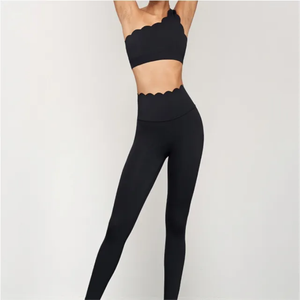 Conjunto de yoga sin costuras de alta calidad para gimnasio, conjunto de yoga de 2 piezas para mujer, ropa deportiva para gimnasio, conjunto de yoga con logo personalizado para mujer - Product Image 4