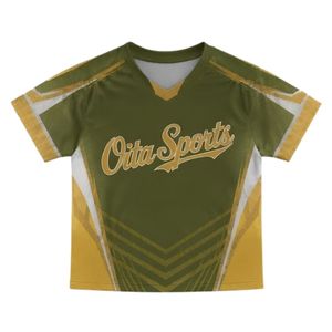 Unisex Olive <b>Green</b> Gold Sublimated Lacrosse Uniform Set Lightweight Polyester Team Sports Jersey Shorts Apparel - Product Image 3