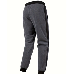 Men's Casual Tracksuit <b>Set</b> Hooded Sweatshirt Pants Solid Color Full Sleeve Autumn Wear Regular Fit 2 Piece Breathable Design - Product Image 2