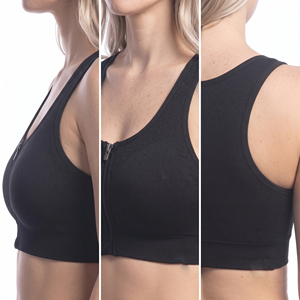 Sujetador deportivo personalizado con cremallera para mujer, espalda cruzada, ropa deportiva, sujetadores de compresión, top corto para correr, gimnasio, entrenamiento, capa base - Product Image 4