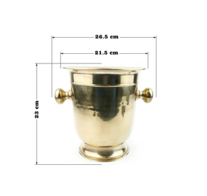 Cubo de Hielo para Champán de Acero Inoxidable Dorado en Oferta, Enfriador de Vino de Lujo con Pinzas, Enfriador de Bebidas Aislado para Fiestas y Bares - Product Image 2