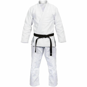 Kimono de Jiu Jitsu Brasileño Personalizado, Uniforme de Tejido Perla, Fabricante Mayorista OEM, 100% Algodón, Secado Rápido, Ligero, Blanco - Product Image 5
