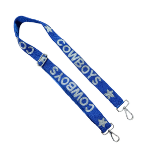 Boswell Pioneers Blue Webbing <b>Strap</b> With Gold Text And Stars Classic Design Convenient For Bag Accessory - Product Image 4