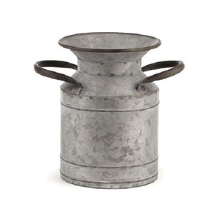 Fresh Trending Manufacturer & Exporter of <b>Galvanized</b> Milk Container Classic Indian Stylish Planter Handmade Milk Can - Product Image 5
