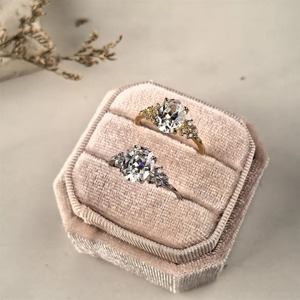Anillo de Diamantes Moissanite de Lujo para Novia, Forma Ovalada, para Mujer, Joyería de Compromiso con Moissanite Auténtica, Disponible a un Precio Accesible - Product Image 2