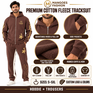 Conjunto Deportivo de Dos Piezas para Hombre al por Mayor, Personalizado con Impresión y Bordado, Antibacterial, Transpirable, 100% Algodón - Product Image 6