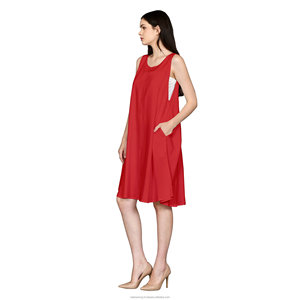 Vestido de rayón informal 100% para mujer, fabricante personalizado de Bali, ropa de verano, patrón sólido colorido, tipo superior, camisa, tela larga corta - Product Image 2