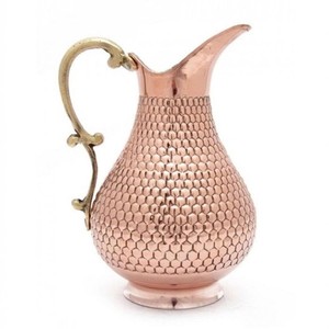 Meilleure carafe en cuivre pur au design moderne, spécial été, pour boissons, fabriquée en cuivre pur, en vente, produit indien. - Product Image 2