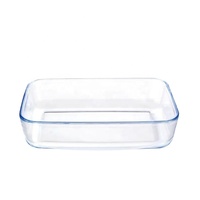 Plat à pâtisserie en verre borosilicate haute résistance, résistant à la chaleur, compatible four, micro-ondes et lave-vaisselle, sans BPA, avec poignée, écologique