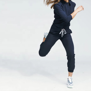 Conjunto de Uniforme Médico Premium 2026 para Mujer, Color Azul Marino Oscuro, Blusa de Manga Larga, Pantalones con Cintura Ajustable, Uniforme Profesional para Enfermeras de Hospital y Clínica - Product Image 2
