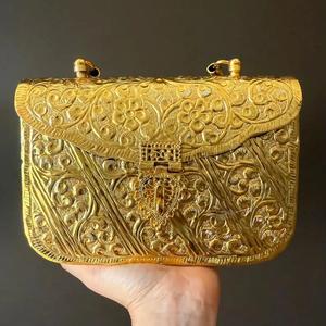 Pochette de Soirée de Luxe en Métal pour Femme, Sac à Main Rigide de Créateur pour Mariage, Doré et Argenté, Tendance - Product Image 3