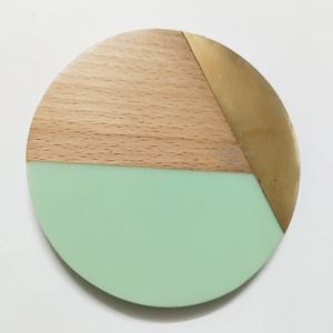 Dessous de verre élégants en pierre de marbre incrustés de résine faits à la main accessoires de décoration de table décoratifs pour les événements de pendaison de crémaillère - Product Image 6