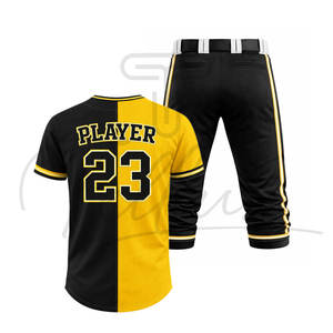 Uniforme de Béisbol Personalizable para Adultos, Ropa Deportiva Cómoda, Mangas Cortas, Transpirable, de Secado Rápido, 100% Poliéster, Estampado - Product Image 5