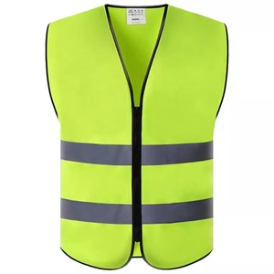 Gilet de sécurité haute visibilité réfléchissant pour agents de sécurité, vêtements de travail respirants avec poche plaquée pour le travail de nuit et les activités de plein air - Product Image 1