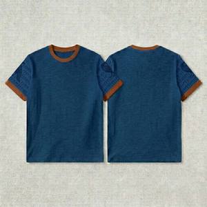 Camiseta Básica Lisa de Manga Corta para Hombre, Ideal para Viajes, Color Sólido, Suave, a la Moda, para el Mercado Estadounidense - Product Image 1