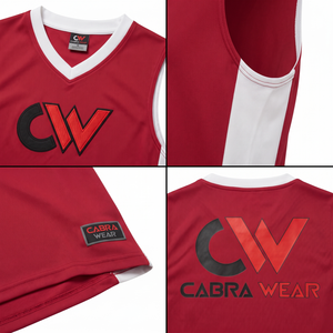 Camisetas Deportivas de Poliéster y Algodón Tejidas con Logotipo Personalizado Impreso en la Parte Delantera, Transpirables, Cuello en V, Sin Mangas, para Baloncesto - Product Image 4