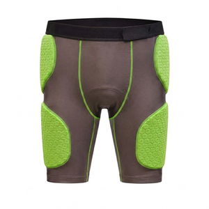 Shorts de compression rembourrés vert lime tendance pour adultes, 100 % polyester, équipement sportif athlétique OEM - Product Image 1
