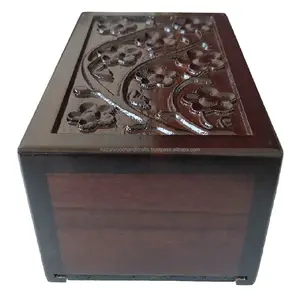Hot Selling Wooden Cremation Urns Super Quality Rosewood Funeral Urns Box In Low Prices Wooden Cremation Urns