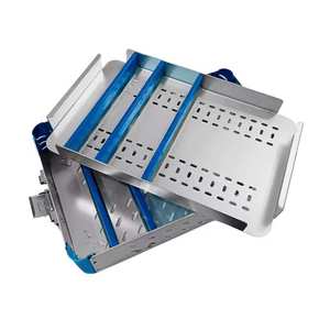 Boîte de Stérilisation en Acier pour Instruments Chirurgicaux Orthopédiques à Double Niveau, Conteneur Médical de Stérilisation - Product Image 3