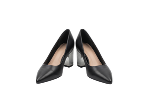 Escarpins noirs à bout pointu et talon carré en PU, chaussures de bureau à enfiler, antidérapantes, confortables, pour femme, toutes saisons, style estival - Product Image 6