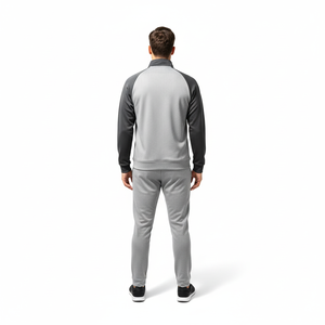 Survêtement de football unisexe deux pièces 100 % polyester, décontracté, uni, sportif, poids moyen, imprimé par transfert thermique, respirant pour l'entraînement - Product Image 2