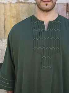 Túnica Tradicional Árabe de Lujo en Gris Premium, Elegante, Informal para Hombre, con Cuentas, Elástica en Cuatro Direcciones, Largo hasta el Tobillo, Suave y Transpirable - Product Image 6