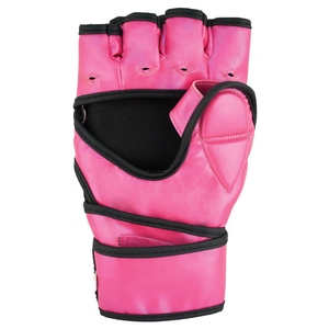 ถุงมือฟิตเนสแบบครึ่งนิ้วสีชมพู MMA PU ป้องกันการบาดเจ็บ ใช้ได้ทุกฤดู - Product Image 3